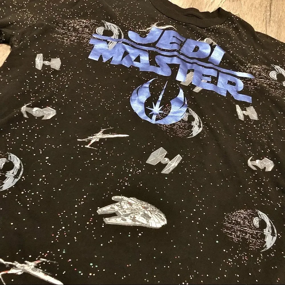 DISNEY - Store Star Wars Jedi Master Death Star All Over Print T-Shirt Men's 2XL